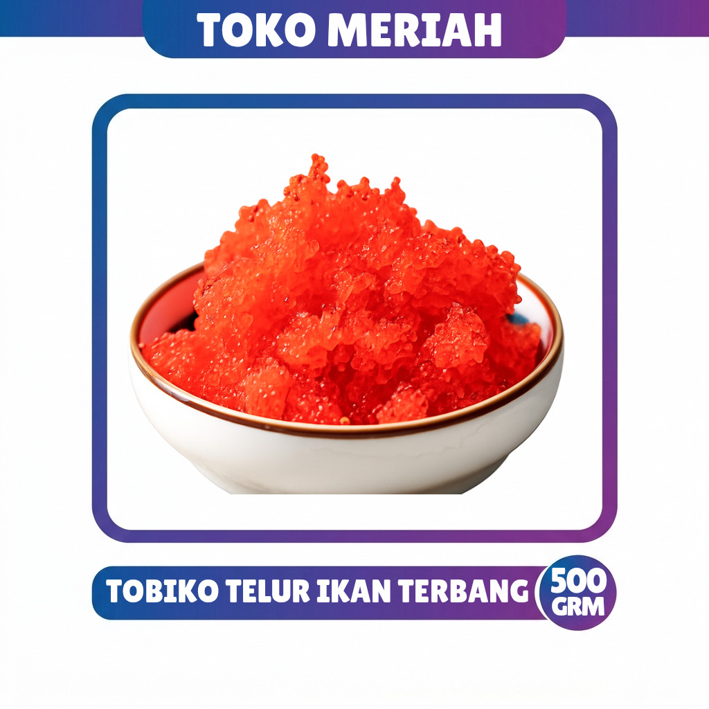 TOBIKO TELUR IKAN TERBANG ORANGE 500 GRM