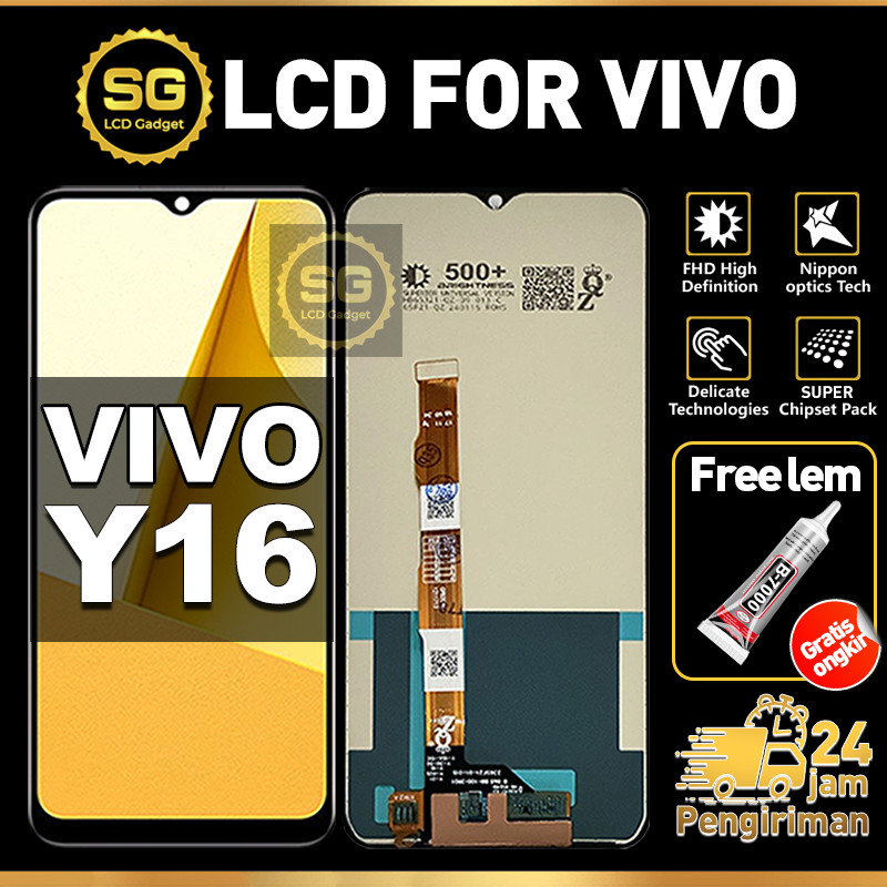 SG LCD VIVO Y16 Fullset HP Touchscreen VIVO Y16 Free Lem Glass Touch Screen Digitizer COD