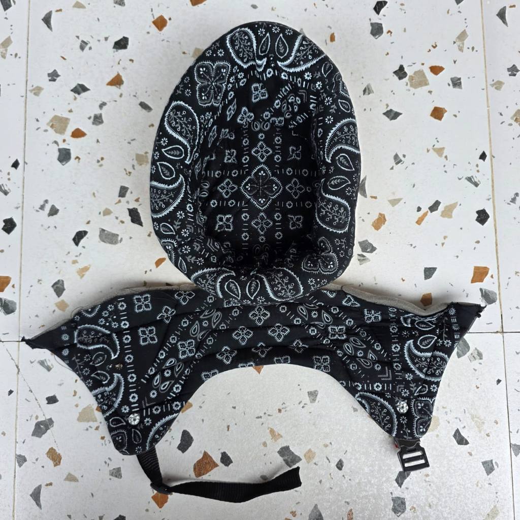 Busa Motif Helm Chips Retro Full Set + Penguncian