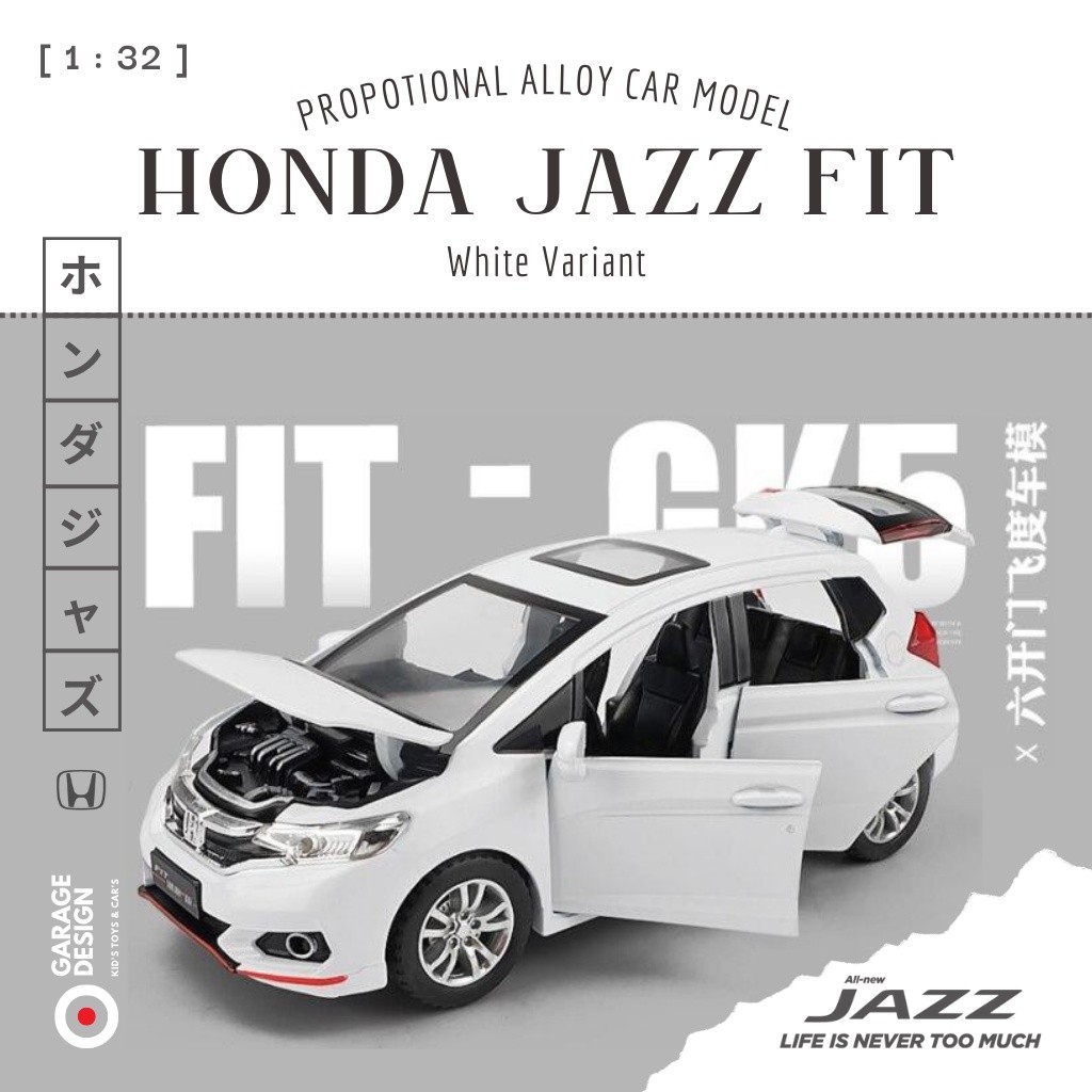 Diecast Miniatur Mobil Honda Jazz Fit GK5 SUV Skala 1:32 - Pajangan Koleksi Mobil Miniatur Mainan An