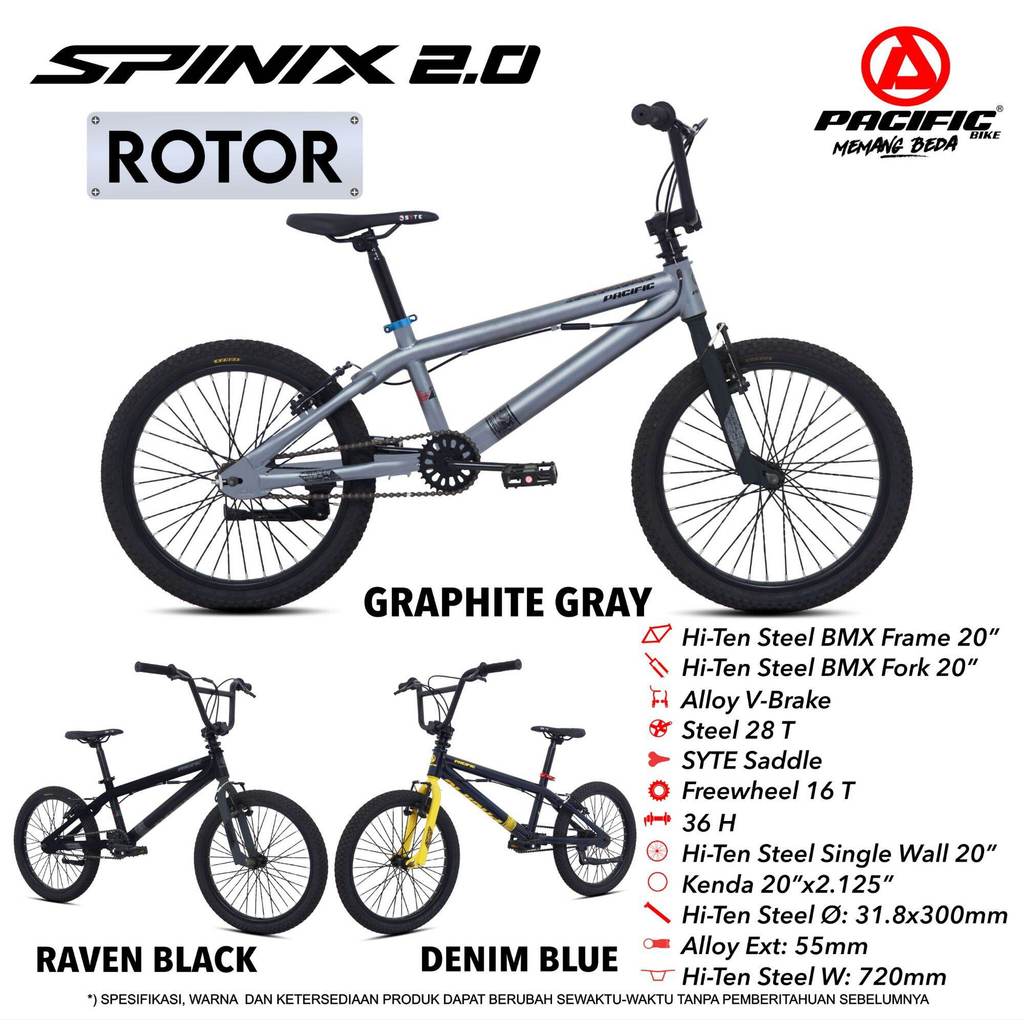 Sepeda BMX Pacific 20 inch Spinix 2.0 Rem Rotor