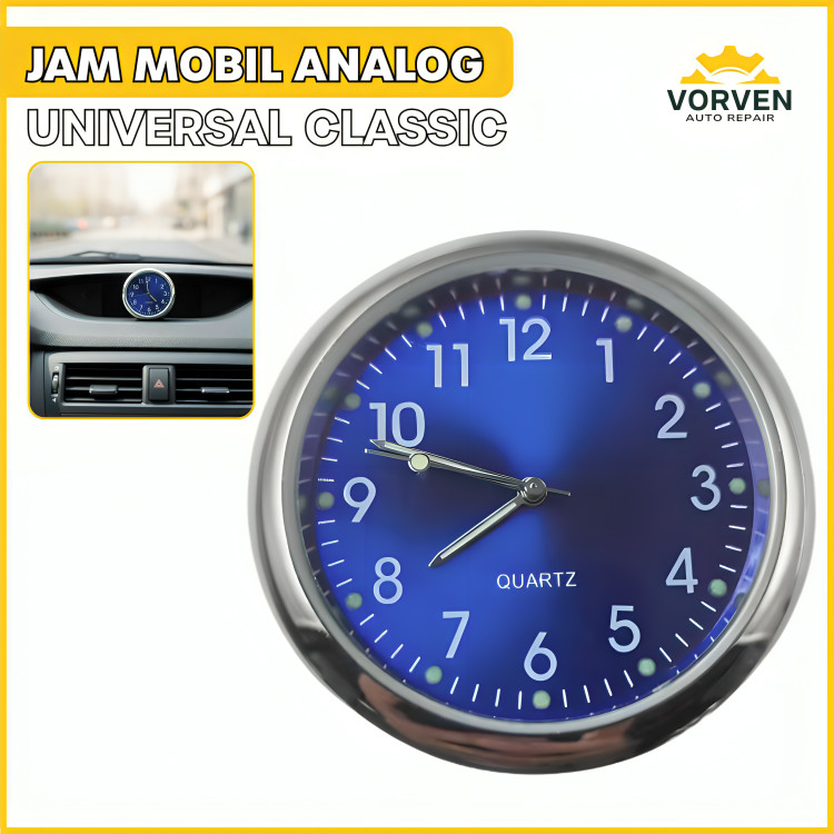 Jam Mobil Dashboard Universal Jam Variasi Mobil Tempel Pajangan Aksesoris Dashboard Mobil