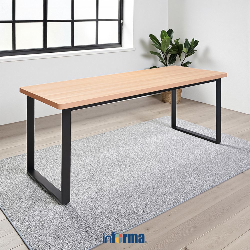 Informa Belville Set Meja Makan Dengan 6 Kursi - Cokelat