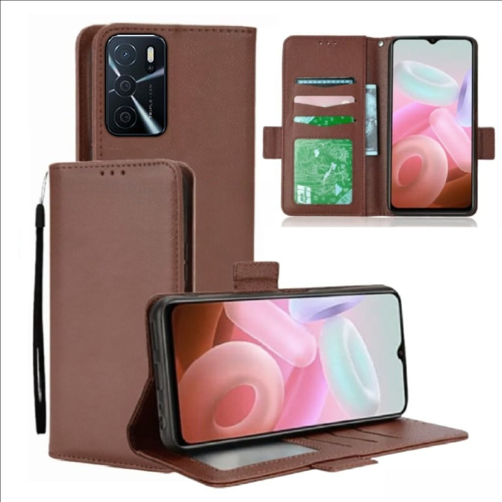Case Dompet Hp Oppo A16 Case Dompet Casing Hp Flip Kulit Case Wallet Leather Cover