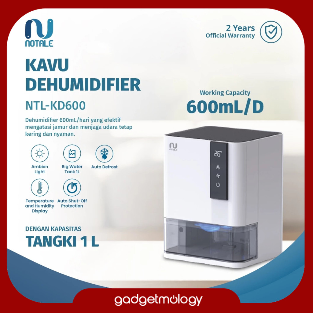NOTALE KAVU Dehumidifier 600ml Penyerap Lembap & Pengering Udara Ruangan Anti Jamur Original