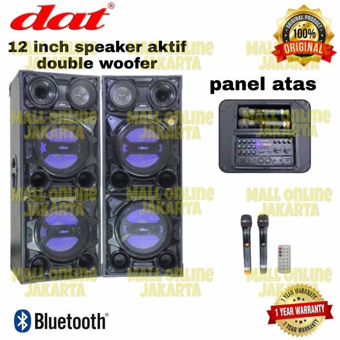 Speaker aktif Pasif dat ds122 2 wireless mic 12 inch ds 122 original