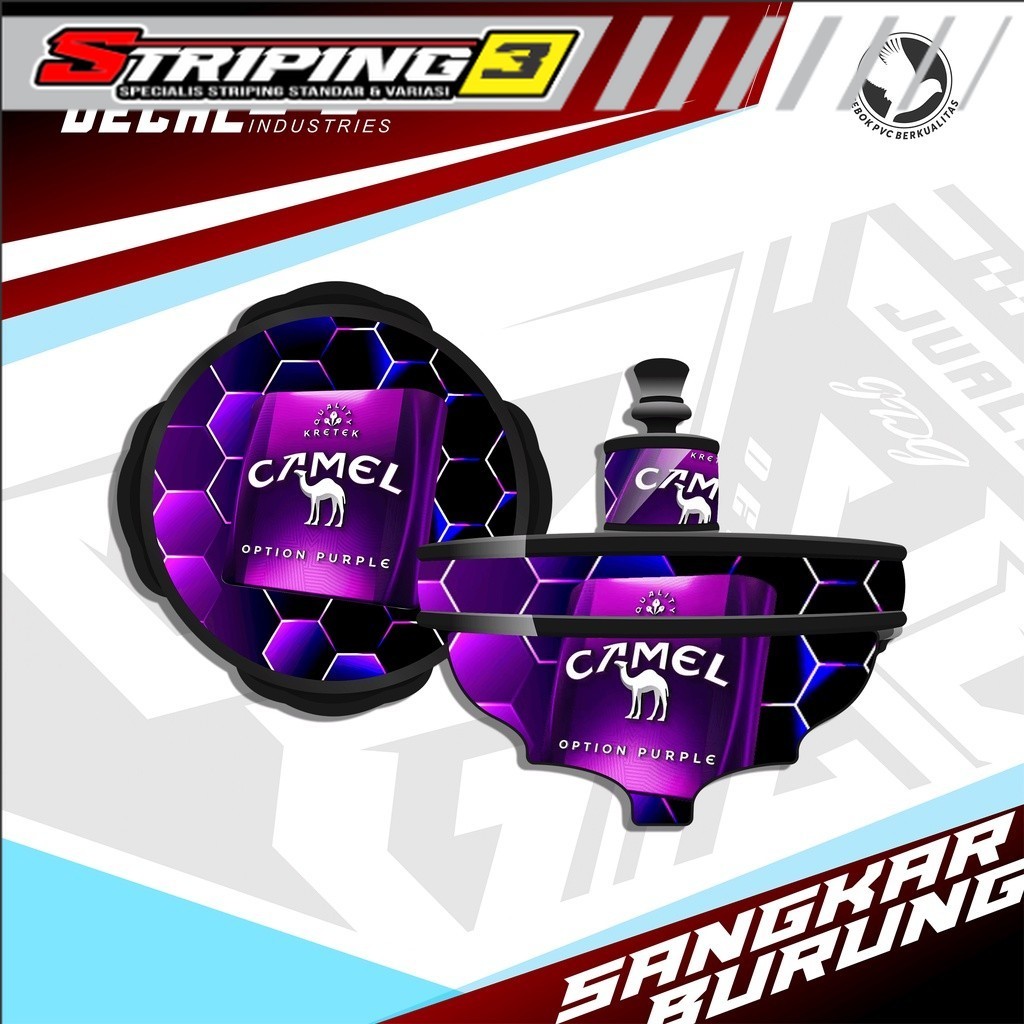 Stiker Lovebird Camel Decal Sangkar Kandang Burung Batman Pleci