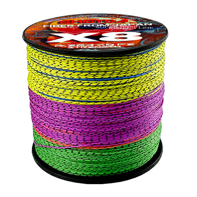 GHOTDA Braided Fishing Line X4/X8 300M Speckle Multifilament Pe Wire Invisible Super Strong Long Cas