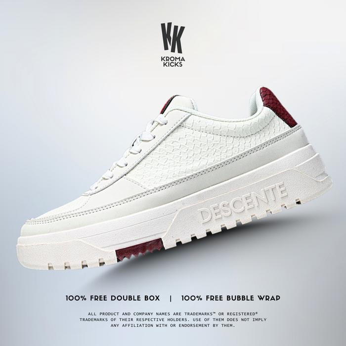 Descente Dualis De Board White Red Sneaker Shoes D5131DSN34 (Size 36-45)