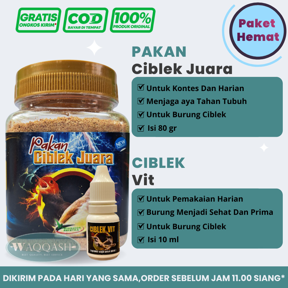 Paket Ciblek Juara Vit Ciblek dan Pakan Ciblek Vitamin Burung Penggacor