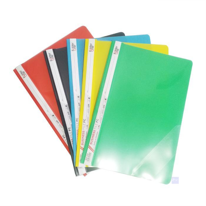 FOLDERONE - Business File Map Plastik Ukuran F4 Warna - Lusin - Hijau