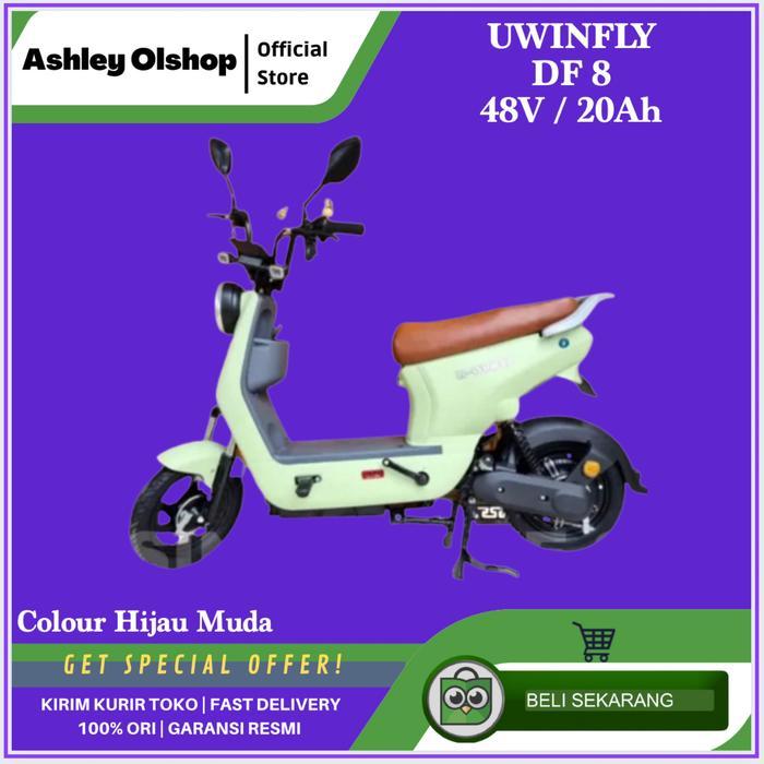 Sepeda Listrik Uwinfly DF8 Dragonfly 8 Baterai 48V/20Ah DF 8 [HIJAU]