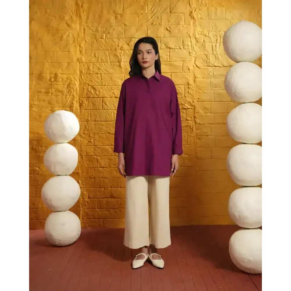 Heaven Lights - Calla Long Shirt - Kemeja Tunik Casual Wanita