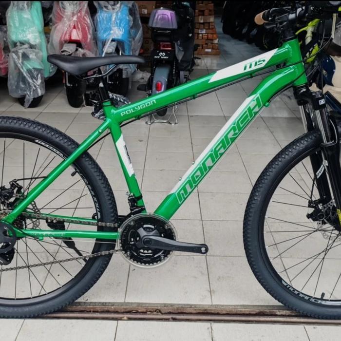 ( terbaru ) polygon monarch 4 new hijau green alloy cakram - M5 Green
