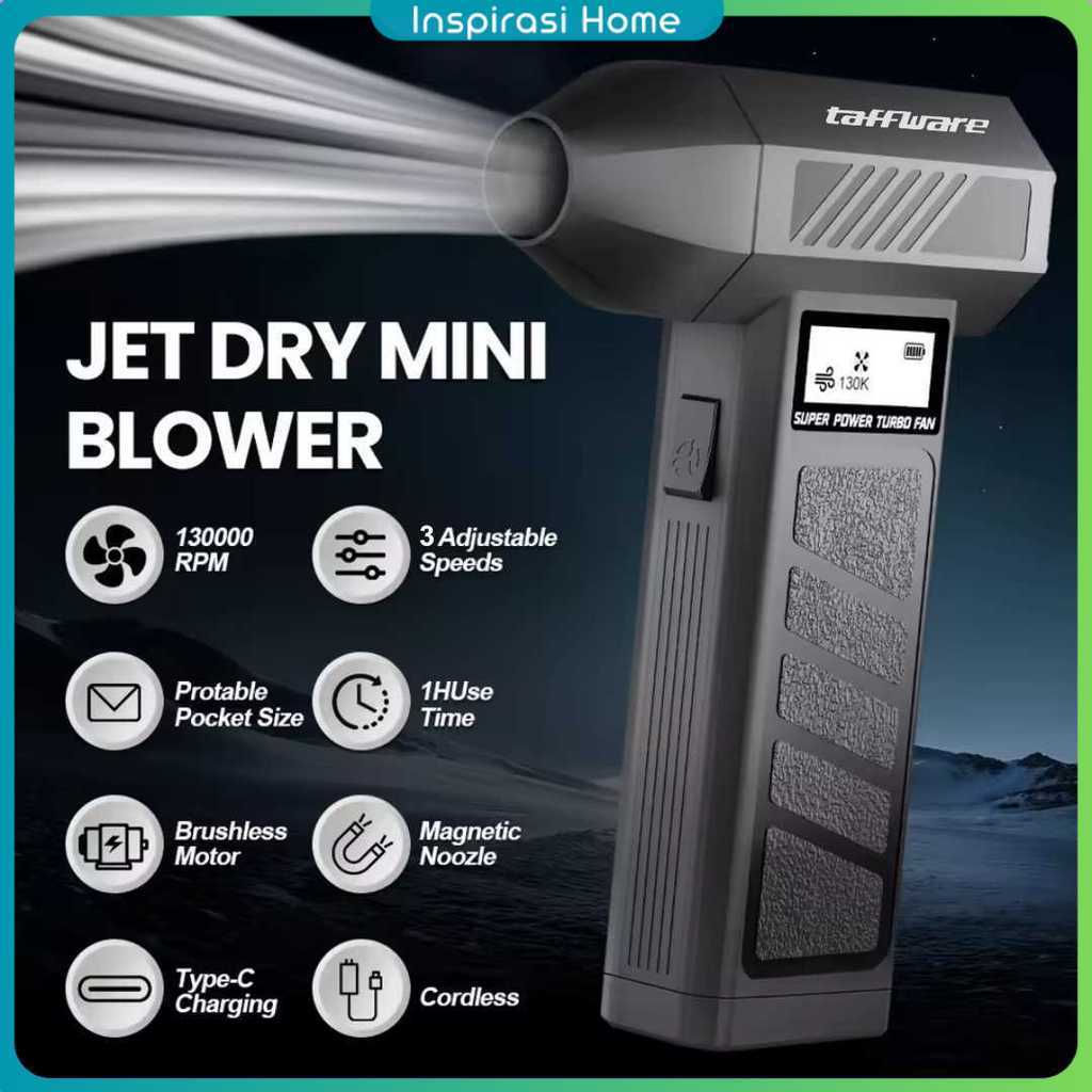 Taffware Mini Turbo Violent Air Blower Cordless Jet Portable 130000RPM - P30