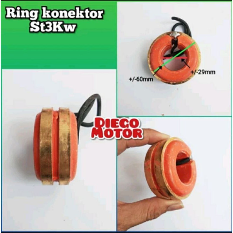 ST 3 KW RING KUNINGAN SLIP RING KONEKTOR MESIN DINAMO LISTRIK 3000 WATT DENYO DLL