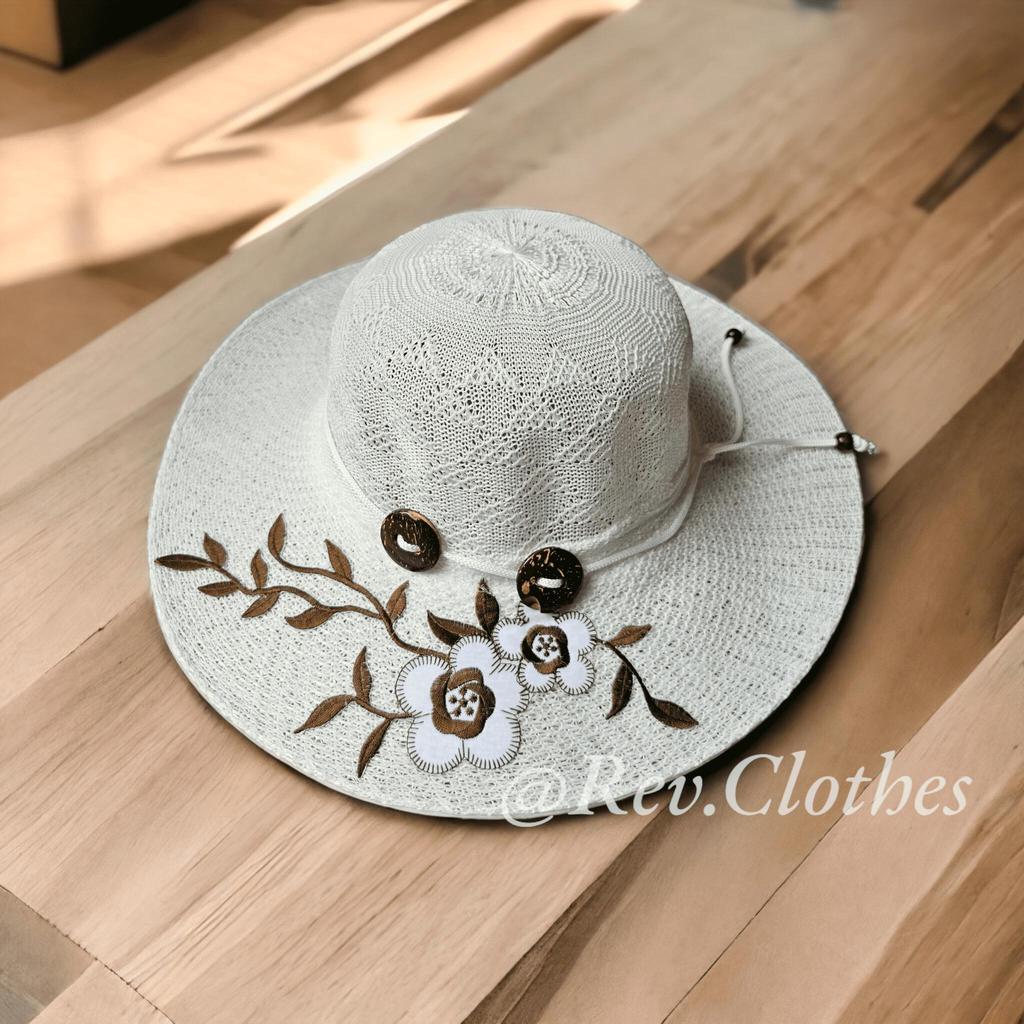 Topi Haji & Umroh Wanita Rajut Bundar Premium - Putih, Rajut Bundar