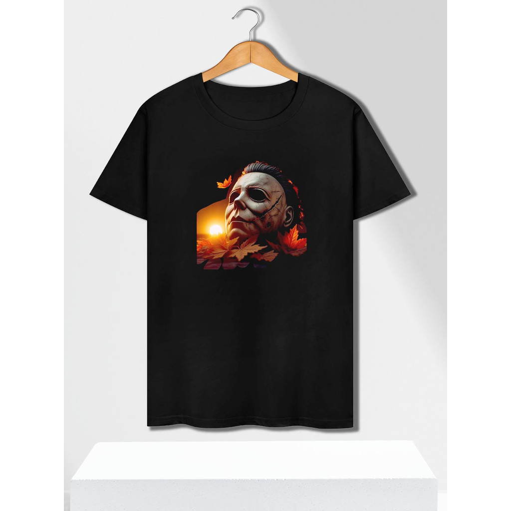 Koleksi Kaos Unik Halloween & Natal: Kaos Pria/Wanita dengan Desain Lucu Aneh (Kucing Hitam Santa BJ