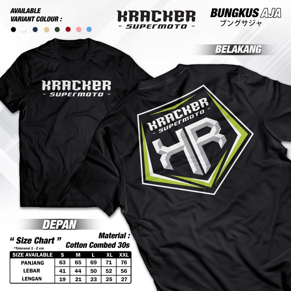 STAR RACE Kaos Kracker Supermoto KR Tshirt Motor Herex Racing Distro Cotton Combed 30s Bungkusaja 11