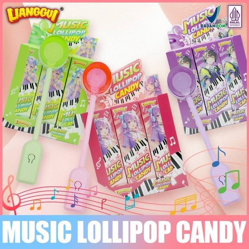 Lianggui Permen Lolipop Musik HALAL -Snack Musik Anak, Hadiah UlangTahun,Anak Hadiah Ulang Tahun Mai