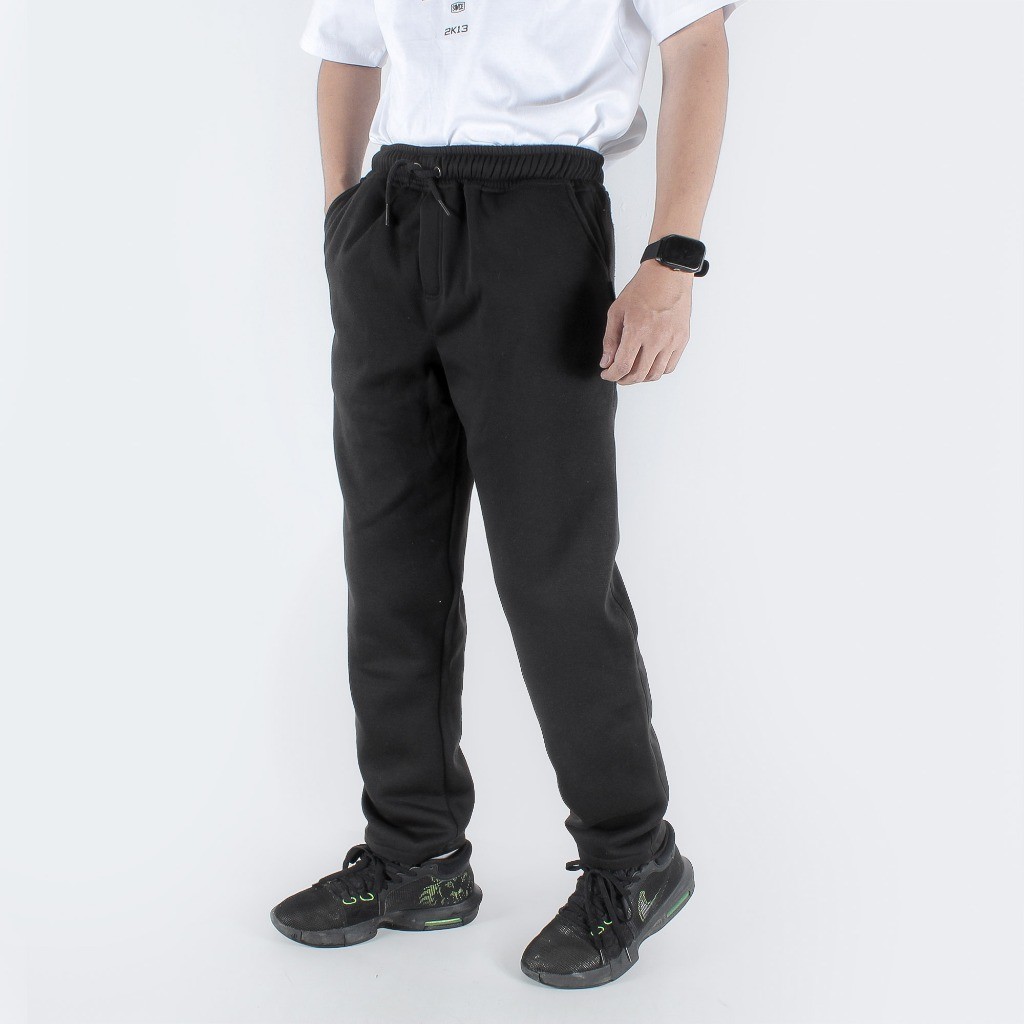 Destroyer- Celana Training Track Pants Earth - Celana Panjang Running Pants Joging - Hitam dan Grey