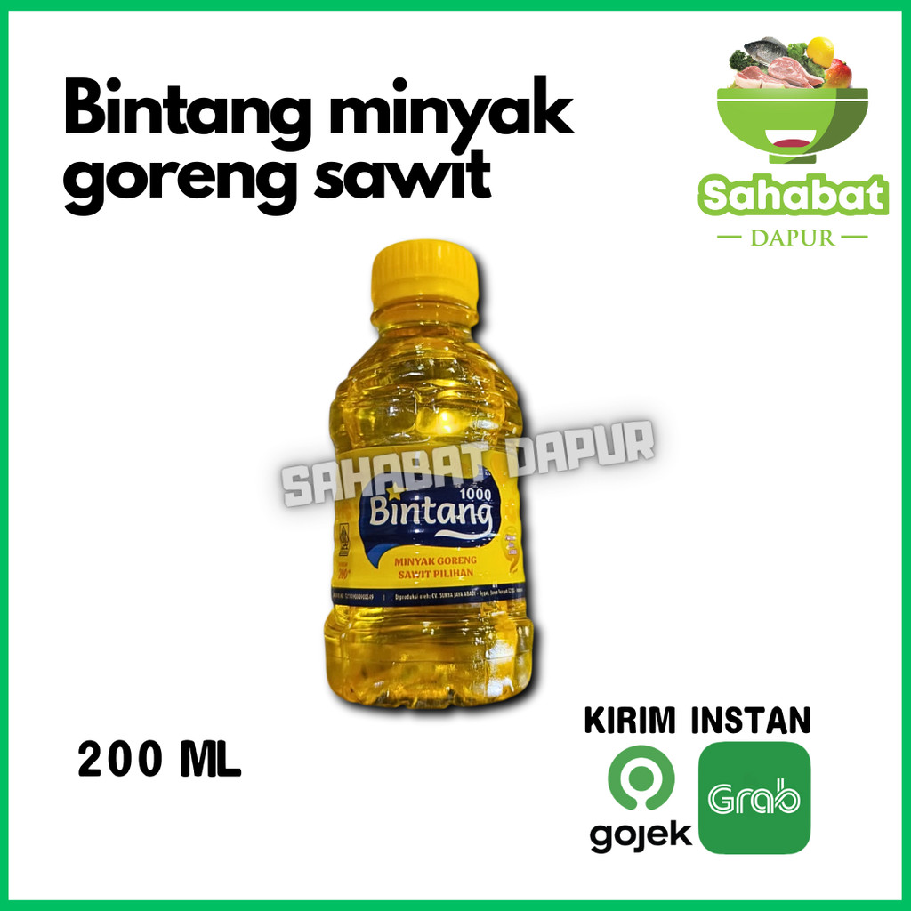 Bintang Minyak Goreng 200ml / Minyak Goreng Botol