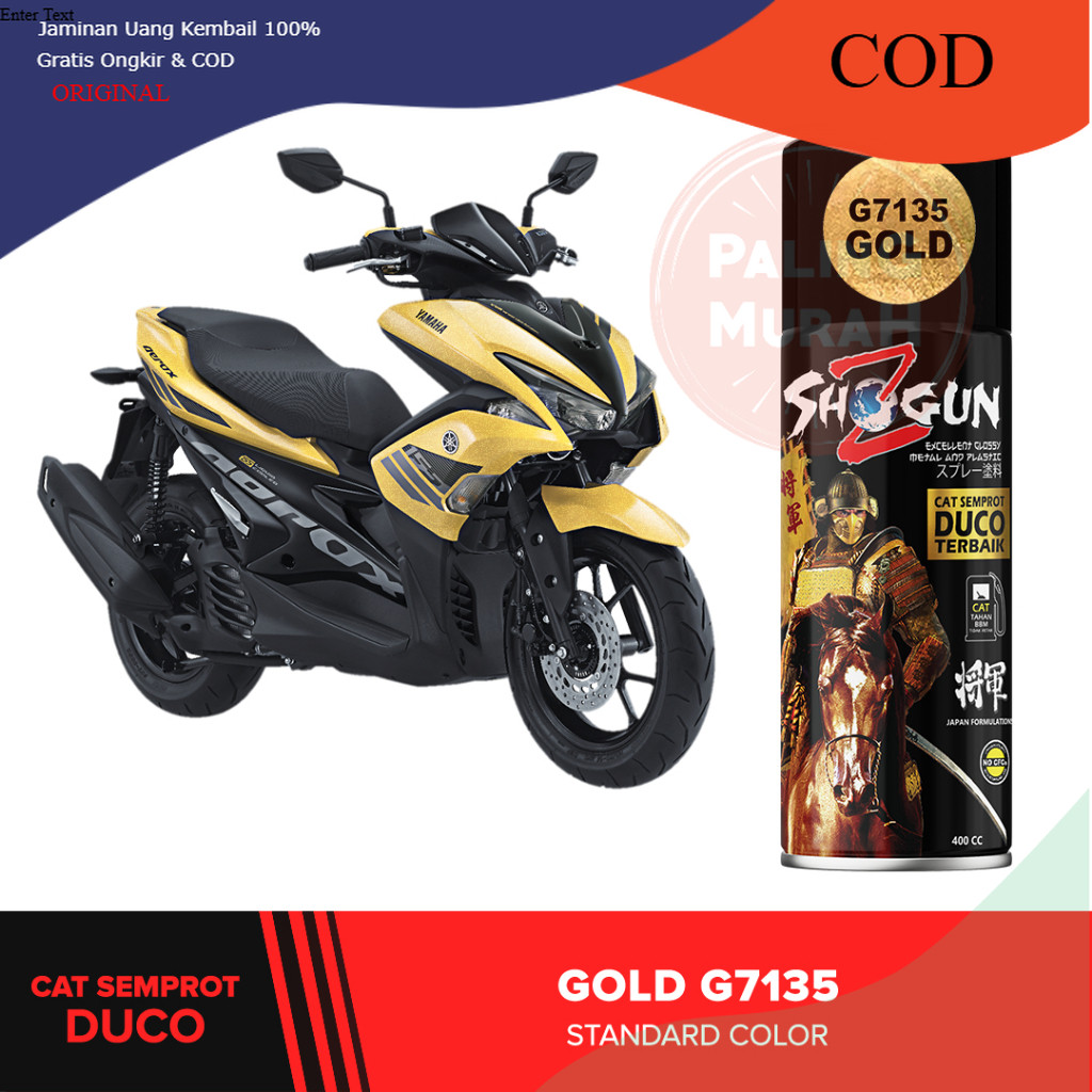 JAPAN Cat Semprot Motor Shogun Z Paint Gold G7135 -  Velg Motor Warna Emas Glossy Solid Standar