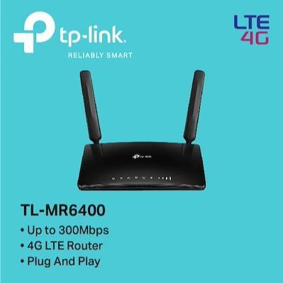 TP-Link TL-MR6400 Modem Router 4G LTE 300Mbps Wi-Fi N dengan 2 Antena Internal & 2 Eksternal Plug an