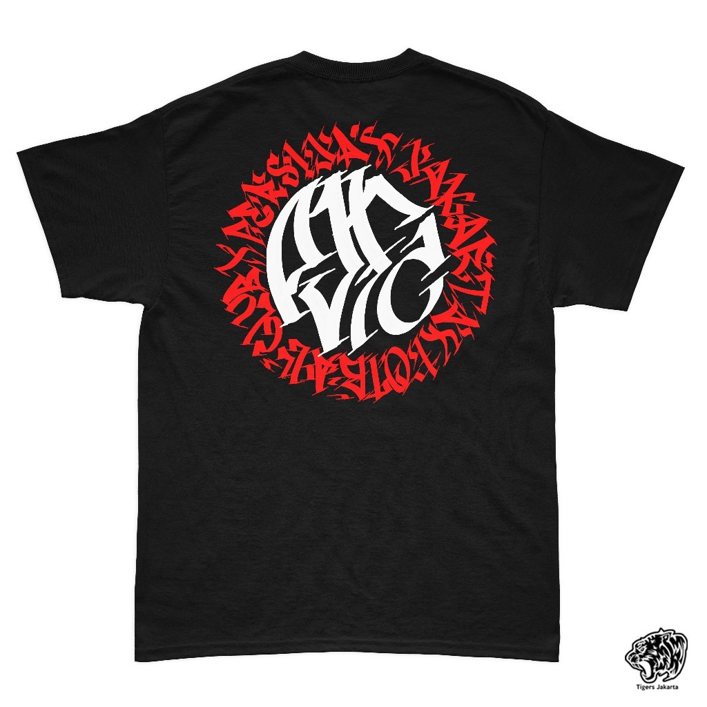PJFC Kaligrafi Art x Kaos PJFC x Tigers Jakarta x Persija Jakarta x Tshirt Jakarta