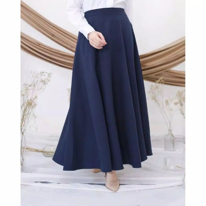 ROK WANITA MOUDAH JODA PAYUNG SCUBA JUMBO / ROK WANITA MAYUNG / ROK SCUBA PANJANG KEREN