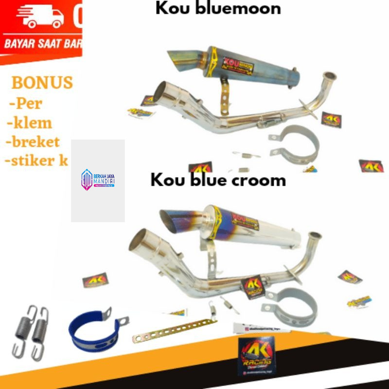 KNALPOT KOU BLUEMOON NGEBASS MANTAPP KNALPOT MOTOR BEAT, MIO, SCOOPY, VARIO,