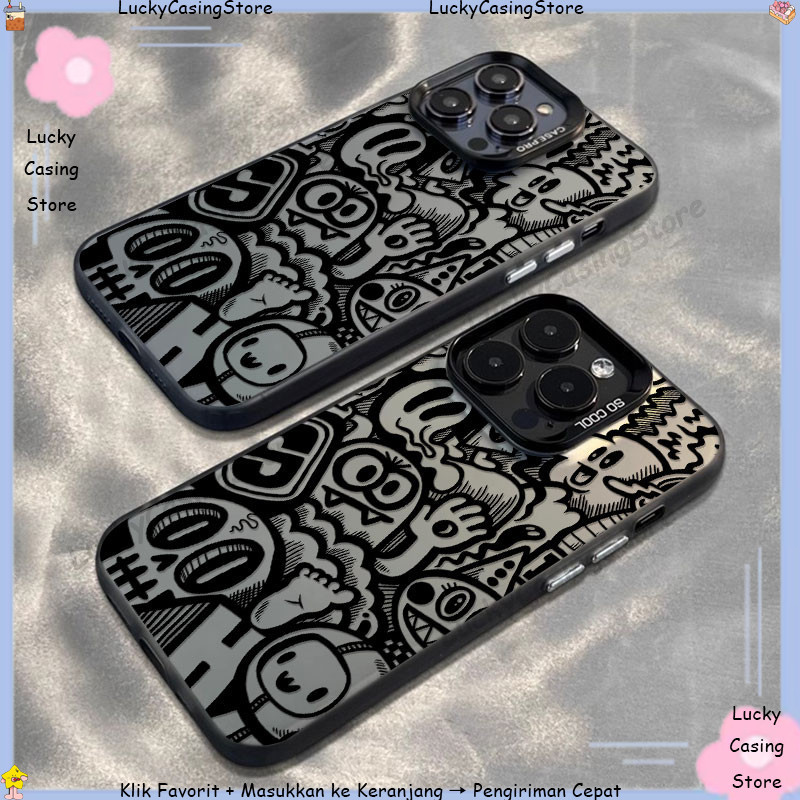 Sponsbob tengkorak case iPhone seri Kompatibel untuk case hp iPhone 11 12 13 14 15 16 pro promax cas