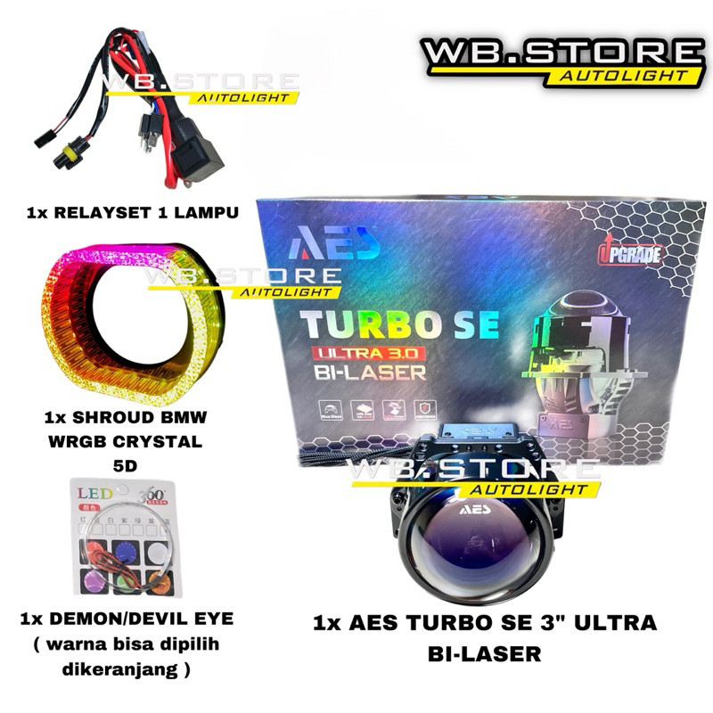 PAKET BILED SE inch ULTRA BI-LASER 75 WATT SE TERBARU BILED 3 inch