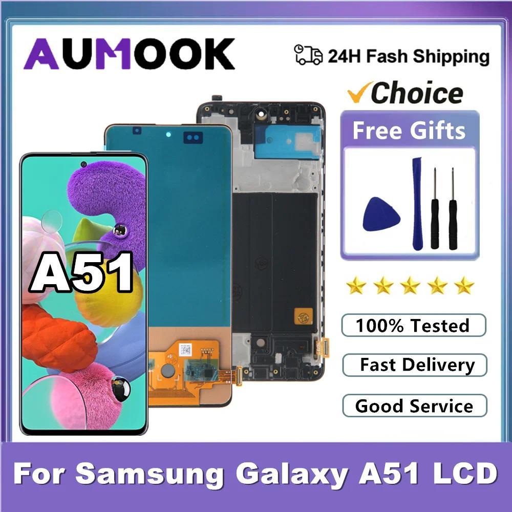AMOLED A51 splay For Samsung Galaxy A51 LCD Tou Screen gitizer Assembly AMOLED For Samsung A51 A515F
