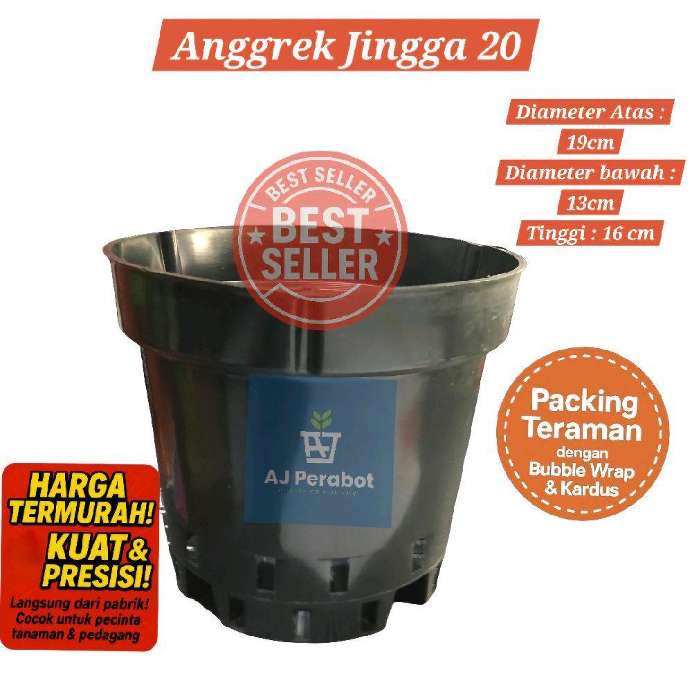 Pot Anggrek Jingga 20 / Pot anggrek / Pot Lubang bawah / Pot Orchid /Pot Tanaman / Pot Bunga anggrek