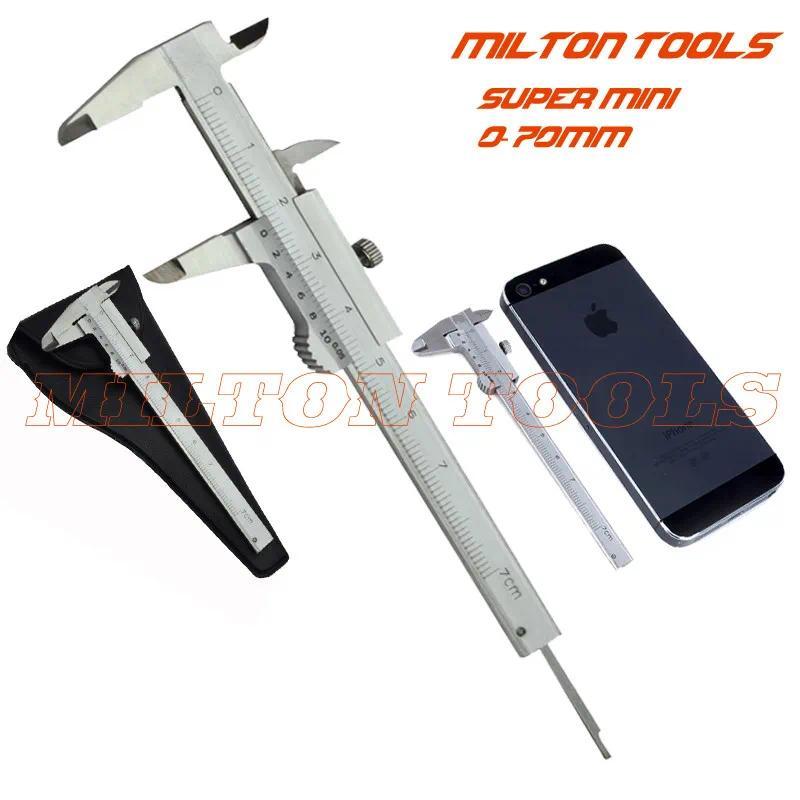 Mini Vernier Caliper 0-70mm Stainless steel Hardened Metric Mainist mini vernier caliper 100mm slide