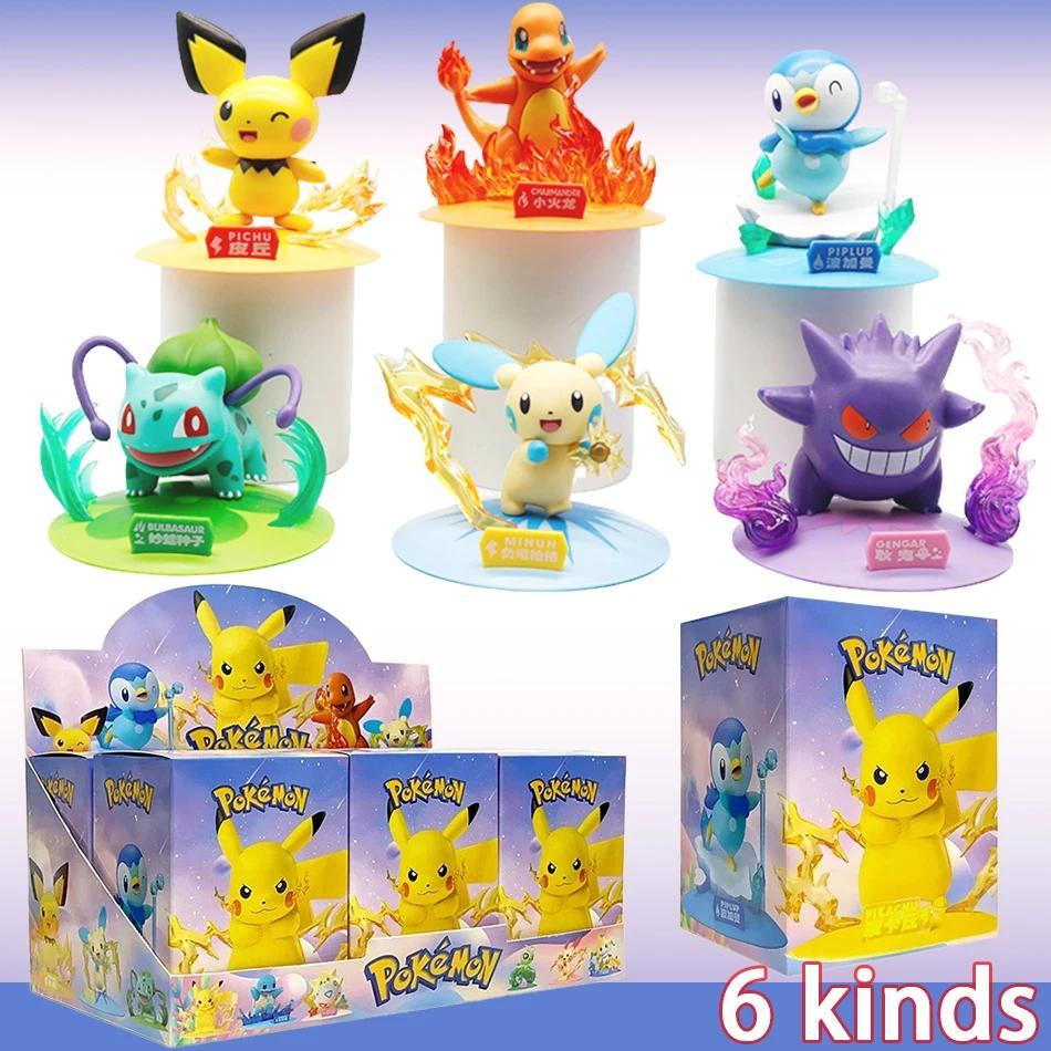 Pokemon Series Blind Box Pikau Mewtwo Anime Figures Ornaments Dolls Gardevoir Sylveon Model Fans Des