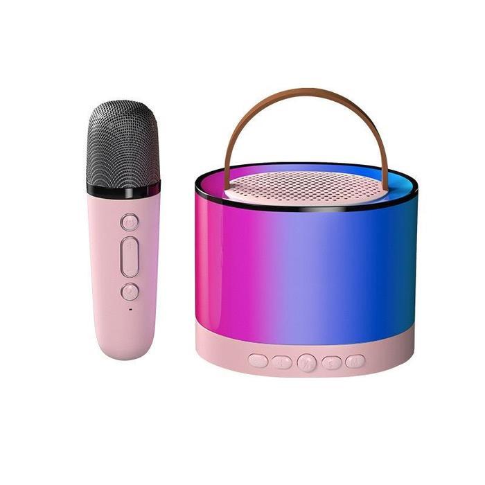 Speaker Bluetooth 5.0 Portable High Power MP3 Player 1 Set Mini Speaker Portable With Mic KTV RGB LE