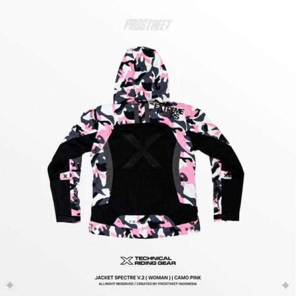 Jaket Motor - Prostreet Woman Spectre Air Tech System V2 with Protector Camo Pink