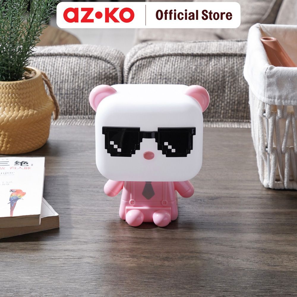 AZKO Eglare Lampu Meja Cube Bear E14 Multifunctional Table Lamp Lampu Baca Dan Belajar Serbaguna Pen