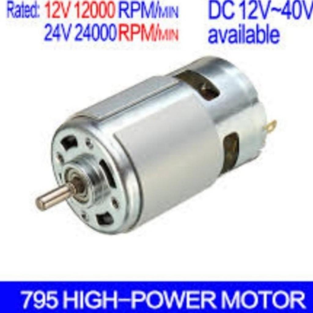 Motor dc 795 Dinamo 795 Motor DC 12v High Torsi Speed Dinamo Mesin Power Tools Fan Motor DC