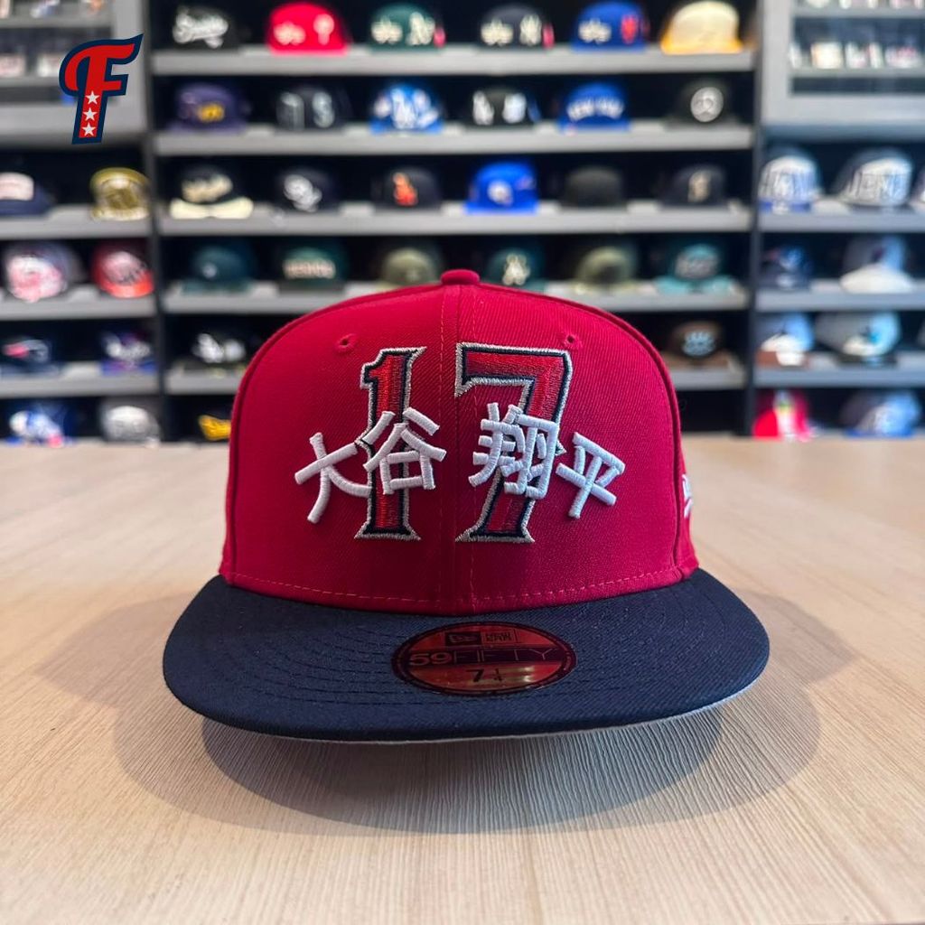 Topi New Era LA Angels Shohei Ohtani Kanji 59FIFTY Red Fitted Hat Original