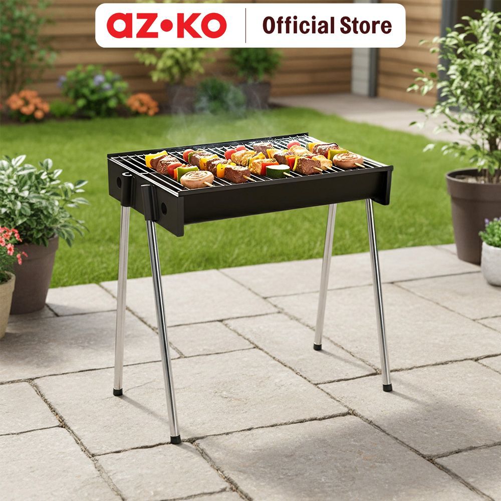 AZKO Celcio&Co Pemanggang Arang Bbq Sq47 Bt - Hitam Bbq Tools griller Perlengkapan Barbeque Alat Pan
