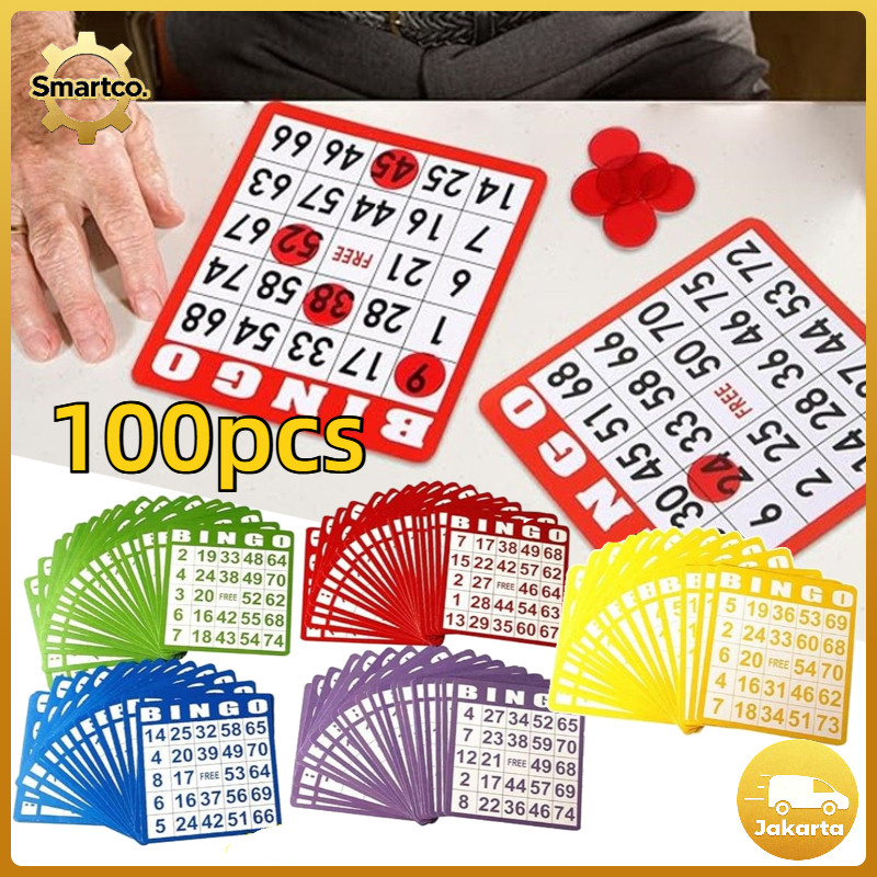 100PCS Kartu Bingo / Bingo Card / Kartu Bingo Ukuran Besarard Set Kartu Bingo Ukuran Besar /Bingo Se