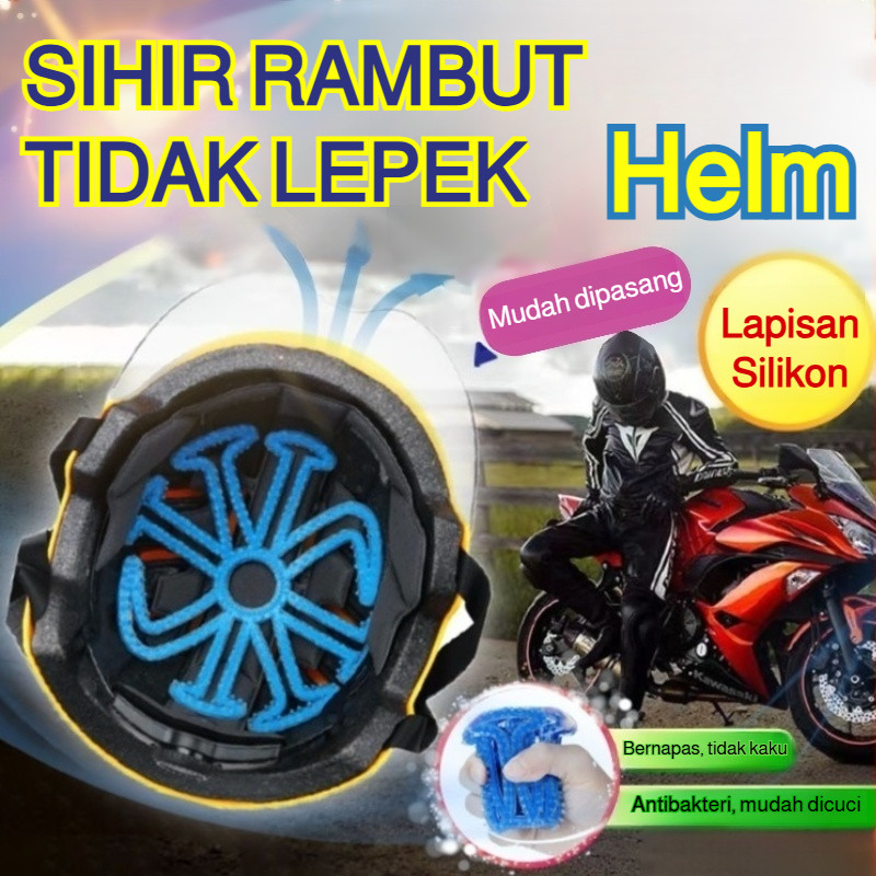 Bantalan Helm Silikon Untuk Bersepeda Listrik | Bantalan Helm Portabel Anti-tekanan Rambut Dan Berna