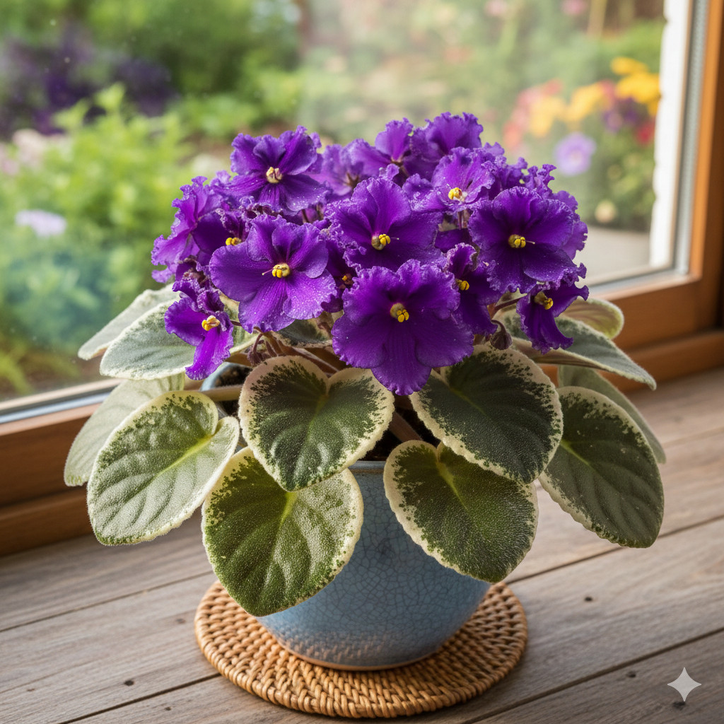 tanaman violces var (Saintpaulia ionantha.) - violces varigata -violces - varigata murah - African V