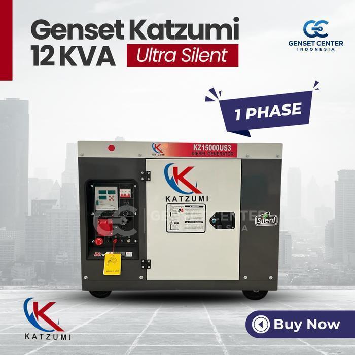 Genset Portable Katzumi Japan 12kva – 10000 watt 1 phase – Genset Silent – Solar – Bergaransi