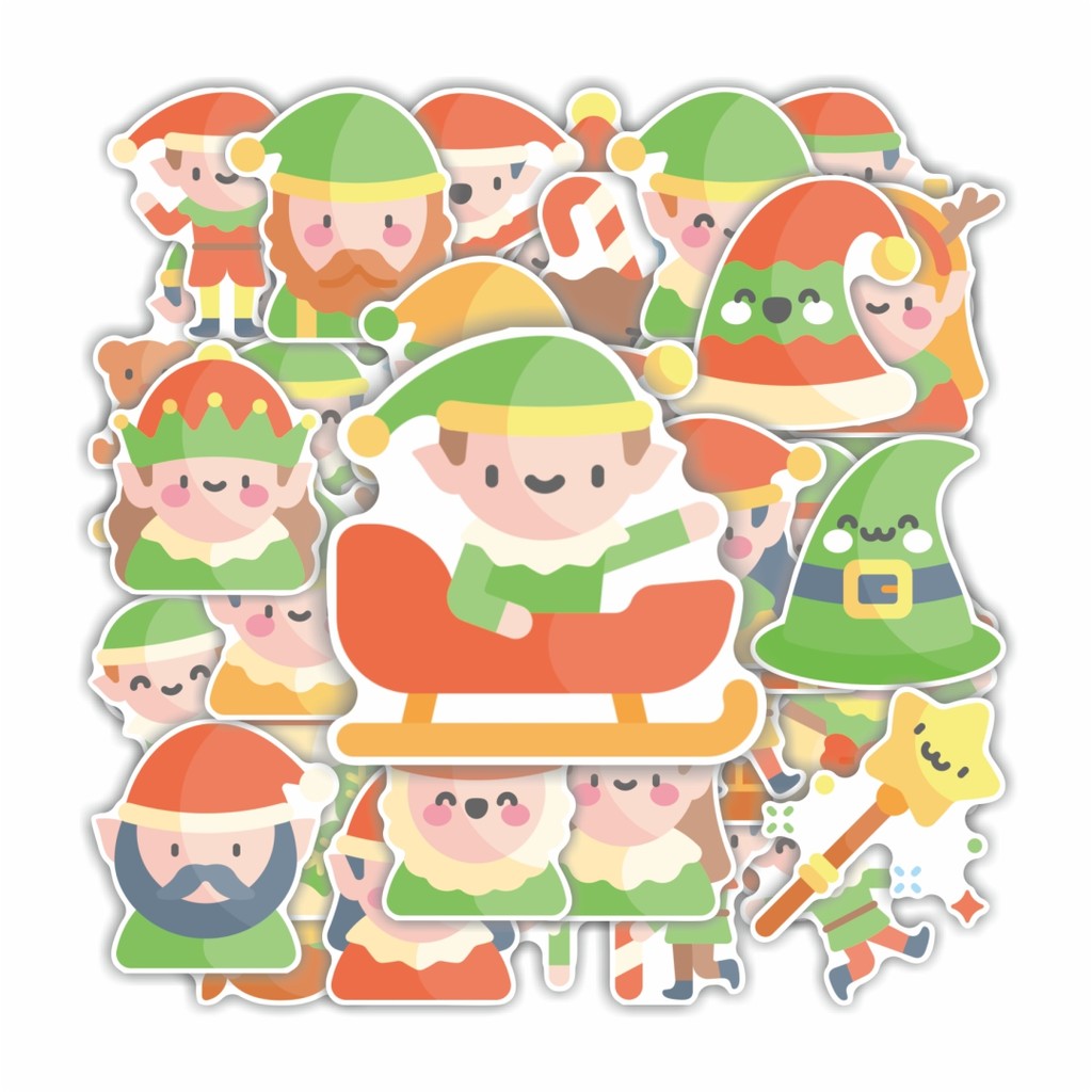 COD 50 PCS Stiker  Elves Cute Stiker Tahan Air – Ideal untuk Melindungi dan Mendekorasi Barang Lapto
