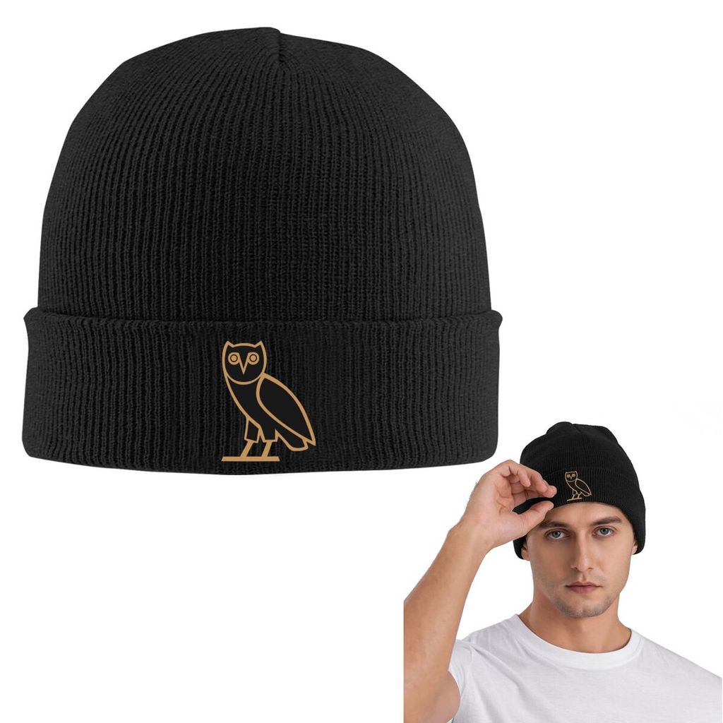 October's Very Own Drake's Owl Warm Knitted Cap Hip Hop Bonnet Hat Autumn Winter Outdoor Beanies Hat