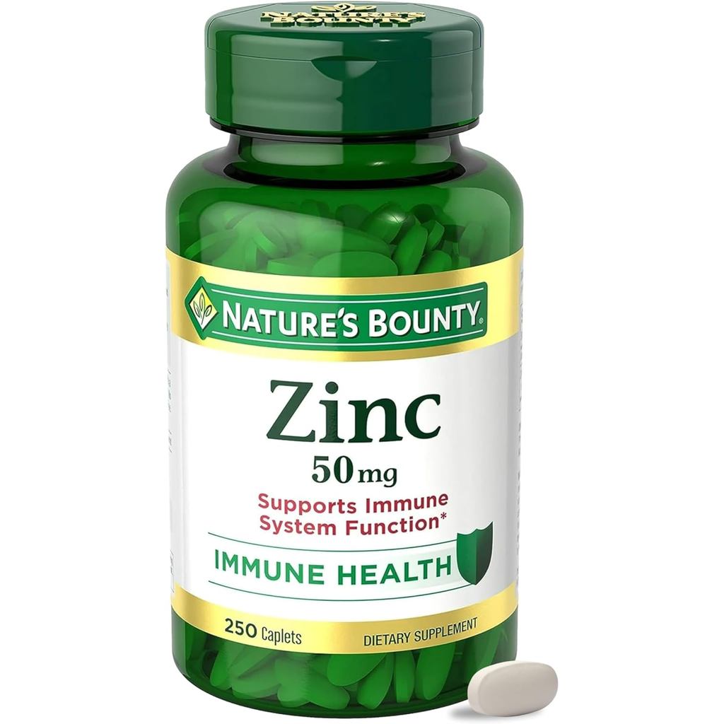 Nature’sBountyZinc50mg,ImmuneSupport&AntioxidantSupplement,PromotesSkinHealth,1CapletPerDay,GlutenFr